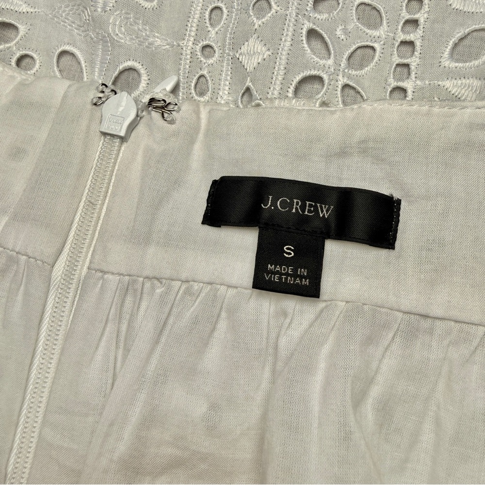 J Crew White Eyelet Women’s Babydoll Camisole Top Small, Cottagecore Beach Boho - Picture 3 of 9